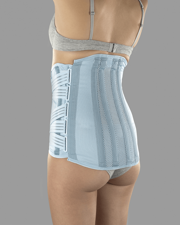 Ortoos lülisamba stabiliseerimiseks ja toetamiseks, plastiliselt tugevdatud kangidega SAT 22 WOMAN