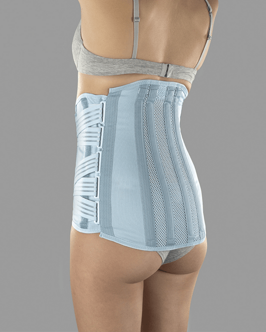 Ortoos lülisamba stabiliseerimiseks ja toetamiseks, plastiliselt tugevdatud kangidega SAT 22 WOMAN